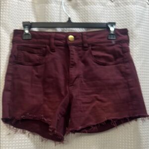 American Eagle Outfitters Dark Red Jean Shorts